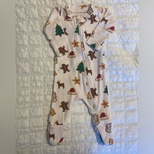 Monica and Andy Newborn Christmas Footed Pajamas